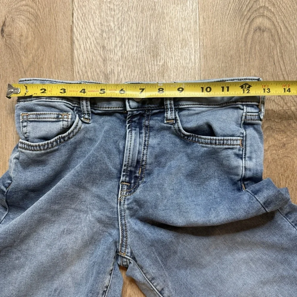 GAP Girls Size 14 Super Soft Baggy Wide-Leg Light Wash Blue Denim Jeans Pockets